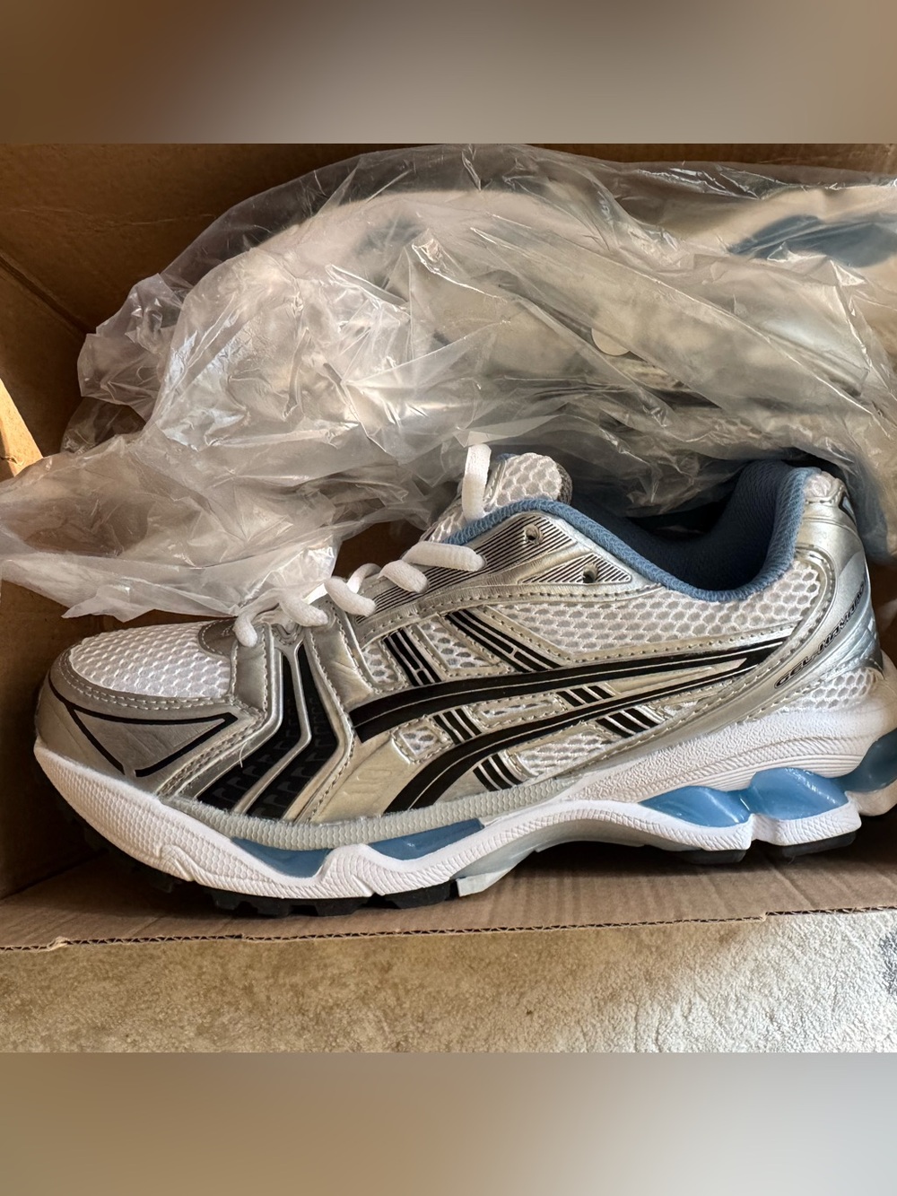 The JJJJound x ASICS Gel-Kayano 14 White Blue. Size 6
